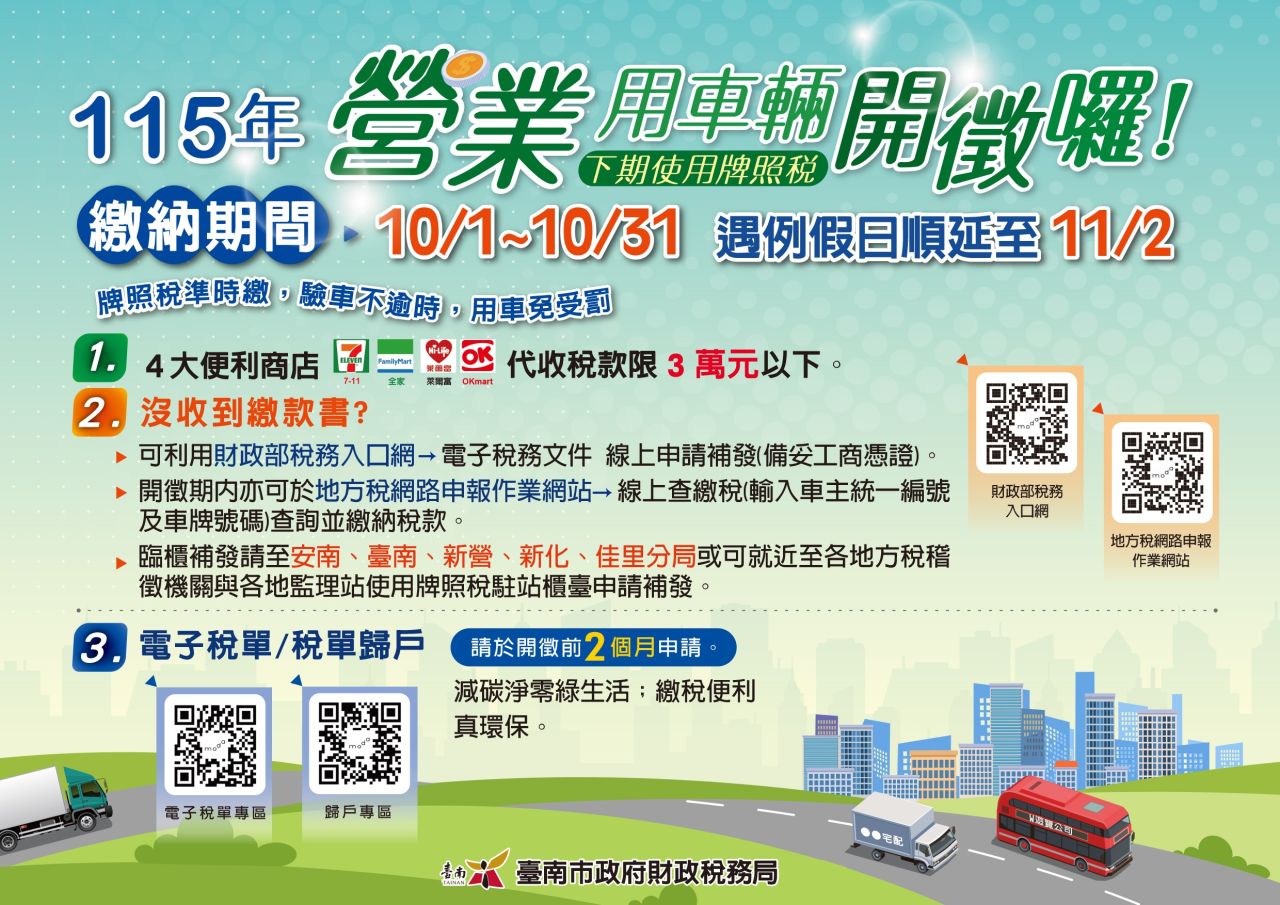 下期牌照稅10.1開徵，多元繳納方式任您選！.jpg
